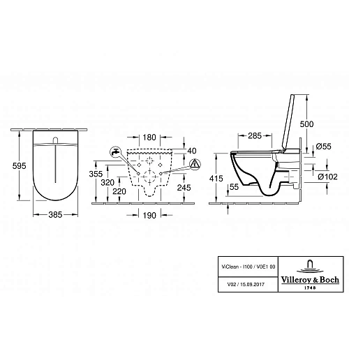 Унитаз SMART Villeroy & Boch ViClean-I100 V0E100R1 (V0E1 00 R1) CeramicPlus, DirectFlush с сиденьем Унитаз SMART Villeroy & Boch ViClean-I100 V0E100R1 (V0E1 00 R1) CeramicPlus, DirectFlush с сиденьем