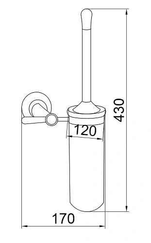 Ершик для унитаза Boheme Puro (стекло) 10711 Ершик для унитаза Boheme Puro (стекло) 10711