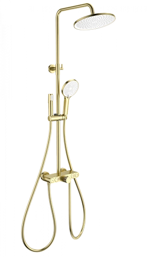 Душевая система Wonzon & Woghand с термостатом, брашированное золото (WW-B4113-BG) Душевая система Wonzon & Woghand с термостатом, брашированное золото (WW-B4113-BG)