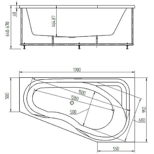 Акриловая ванна Aquatek Медея правая пустая с фронтальныйм экраном+левый бокзкр вклеенный каркас MED MED180-0000010 Акриловая ванна Aquatek Медея правая пустая с фронтальныйм экраном+левый бокзкр вклеенный каркас MED MED180-0000010