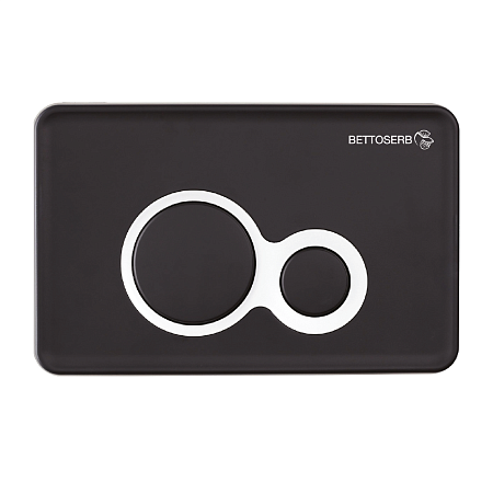 Клавиша смыва BETTOSERB DUO 40006461 черный матовый/хром Клавиша смыва BETTOSERB DUO 40006461 черный матовый/хром