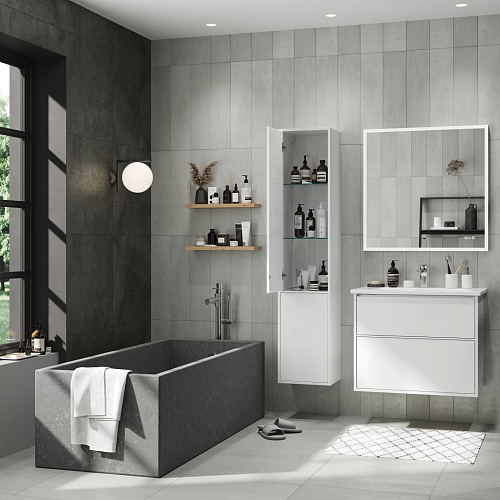 Шкаф-пенал BRIZ Монца п6к-35 правый 237 04-06к35-00 02 БЕЛ белый Шкаф-пенал BRIZ Монца п6к-35 правый 237 04-06к35-00 02 БЕЛ белый