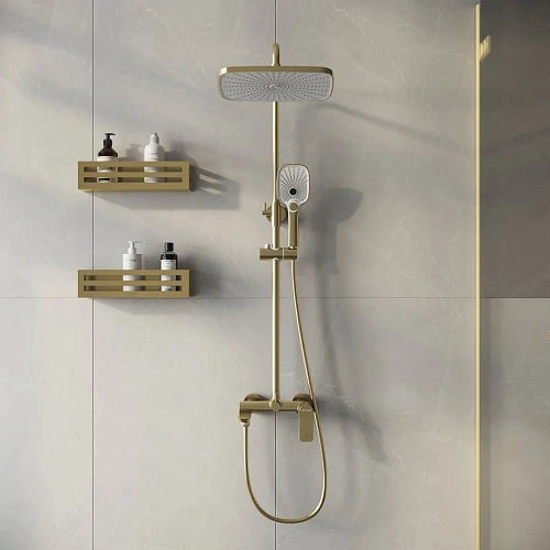 Душевая система GROSSMAN Advans 500.K35.09.320 золото сатиновый Душевая система GROSSMAN Advans 500.K35.09.320 золото сатиновый