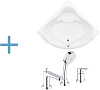 Картинка анонса товара «акриловая ванна aquanet malta new 150x150 (каркас + смеситель grohe bauedge 2511700a) 00204003 + 00142192 + 00240613»