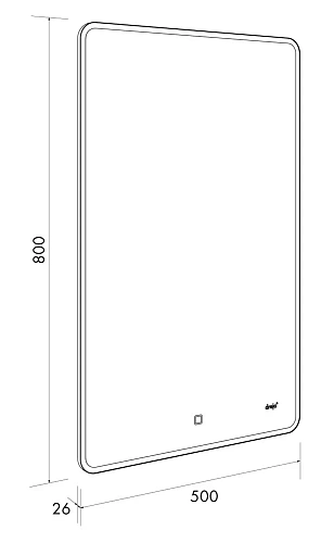 Зеркало DREJA POINT, 50x80 см, сенсорный выключатель, LED-подсветка 99.9026 Зеркало DREJA POINT, 50x80 см, сенсорный выключатель, LED-подсветка 99.9026
