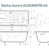 Ванна чугунная Delice Aurora 1400х700 с отверстиями под ручки и антискользящим покрытием DLR2 DLR230617R-AS Ванна чугунная Delice Aurora 1400х700 с отверстиями под ручки и антискользящим покрытием DLR2 DLR230617R-AS