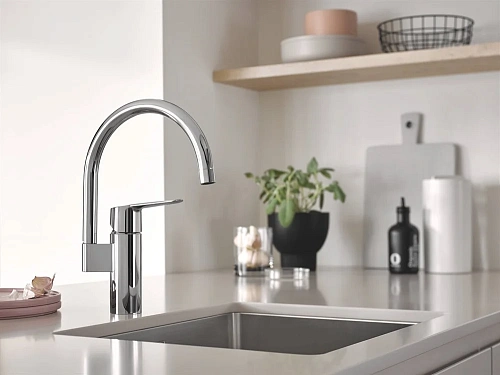 Смеситель для кухни GROHE Start 2021, C-образный высокий излив, хром (30469000) Смеситель для кухни GROHE Start 2021, C-образный высокий излив, хром (30469000)