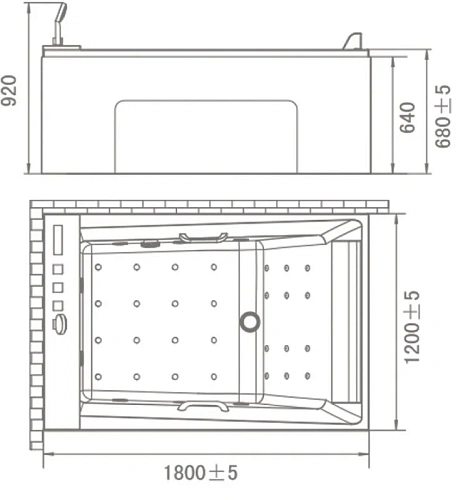 Акриловая ванна Orans OLS-BT65105R 180x120 см 65105R0 Акриловая ванна Orans OLS-BT65105R 180x120 см 65105R0