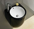 Раковина CeramaLux 500FBW подвесная, белый/черный Раковина CeramaLux 500FBW подвесная, белый/черный
