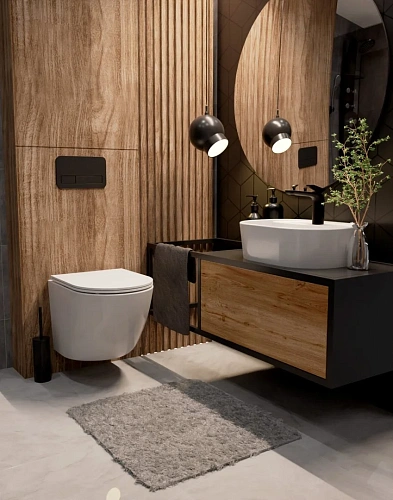 Унитаз подвесной AQUAme AQM2002L с сиденьем SoftClose, смыв QUIET 520x365x360 Унитаз подвесной AQUAme AQM2002L с сиденьем SoftClose, смыв QUIET 520x365x360