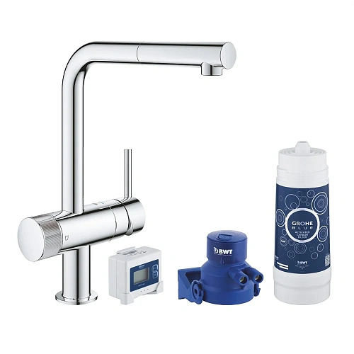 Смеситель для кухни GROHE Blue Pure Minta, стартовый комплект, хром, (30382000) Смеситель для кухни GROHE Blue Pure Minta, стартовый комплект, хром, (30382000)