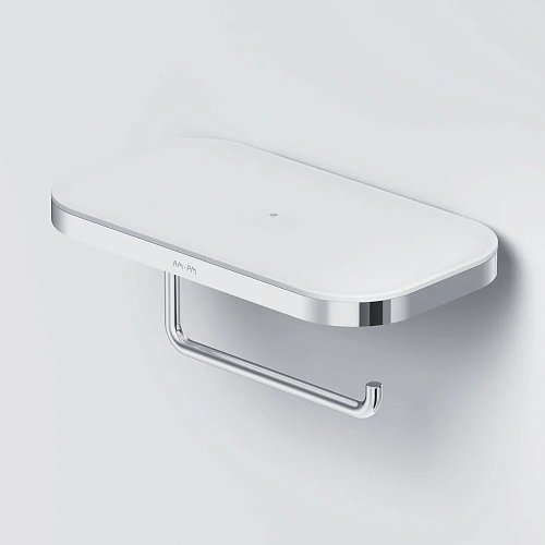 Держатель туалетной бумаги AM.PM Func A8F341400 с полкой Держатель туалетной бумаги AM.PM Func A8F341400 с полкой