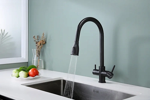 Смеситель для кухни Paulmark LANGE черный La214212-BLM Смеситель для кухни Paulmark LANGE черный La214212-BLM