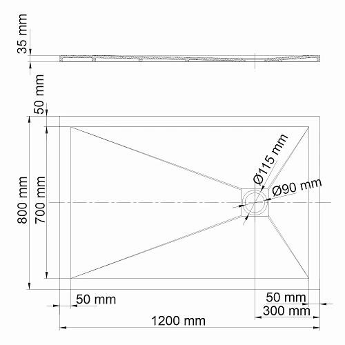 Душевой поддон WasserKRAFT Dill 61T06 черный Душевой поддон WasserKRAFT Dill 61T06 черный