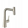 Смеситель для кухни Hansgrohe Metris Select M71, 240, с вытяжным изливом, 1jet sBox 73802800, под ст