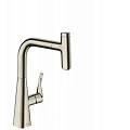 Смеситель для кухни Hansgrohe Metris Select M71, 240, с вытяжным изливом, 1jet sBox 73802800, под ст Смеситель для кухни Hansgrohe Metris Select M71, 240, с вытяжным изливом, 1jet sBox 73802800, под ст