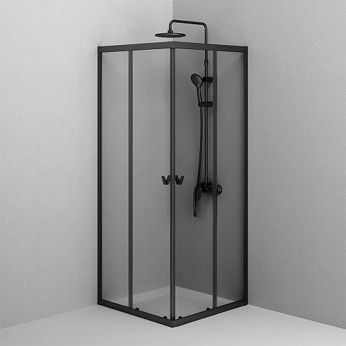 Душевой уголок AM.PM Sunny W87G-403-8080-BТ 80x80 черный, стекло прозрачное Душевой уголок AM.PM Sunny W87G-403-8080-BТ 80x80 черный, стекло прозрачное
