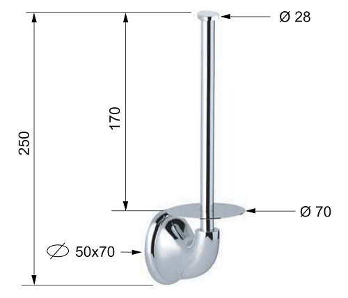 Держатель туалетной бумаги Remer 900 NV62CR Держатель туалетной бумаги Remer 900 NV62CR