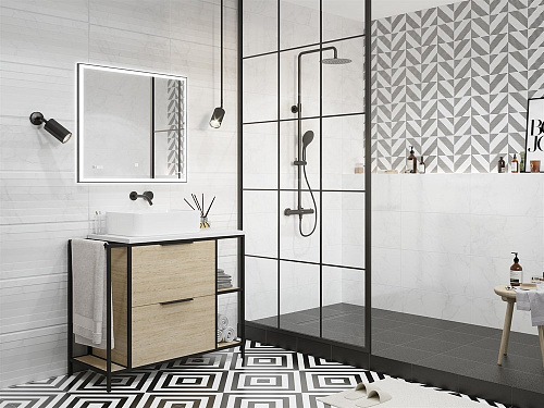 Вставка Cersanit Calacatta шеврон белый 29,8x59,8 15925 Вставка Cersanit Calacatta шеврон белый 29,8x59,8 15925