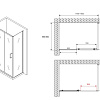 Душевой уголок ABBER Schwarzer Diamant AG30150B5-S60B5 150x60 см универсальный, профиль черный, стекло прозрачное Душевой уголок ABBER Schwarzer Diamant AG30150B5-S60B5 150x60 см универсальный, профиль черный, стекло прозрачное