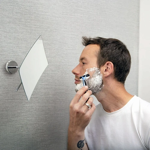 Зеркало косметическое WasserKRAFT K-1001 с 3-х кратным увеличением хром Зеркало косметическое WasserKRAFT K-1001 с 3-х кратным увеличением хром