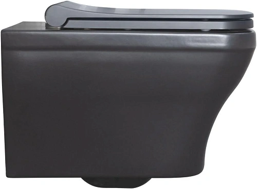Унитаз подвесной Allen Brau Infinity 4.21011.31 с крышкой, черный матовый Унитаз подвесной Allen Brau Infinity 4.21011.31 с крышкой, черный матовый