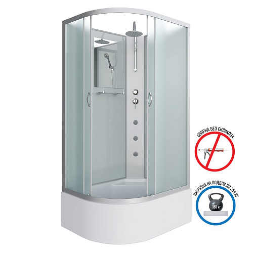 Душевая кабина Niagara Classic NG-2310-14RBKTG (1200х800х2100) высокий поддон (40см) стекло матовое 23101424RBKTG Душевая кабина Niagara Classic NG-2310-14RBKTG (1200х800х2100) высокий поддон (40см) стекло матовое 23101424RBKTG