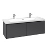 Картинка анонса товара «тумба под раковину villeroy &amp; boch subway 3.0 с подсветкой graphite / graphite c601l1vr»