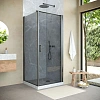 Душевой уголок Vegas-glass EP-Fis NOVO h2000 80*90 11 07 R 800x900 мм, профиль оружейная сталь, стекло графит
