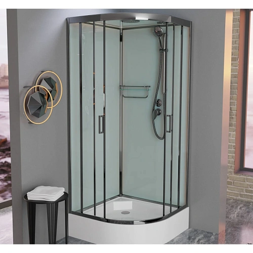 Душевая кабина Frank F409/1 Brilliant полированный хром профиль 90x90 175009 Душевая кабина Frank F409/1 Brilliant полированный хром профиль 90x90 175009