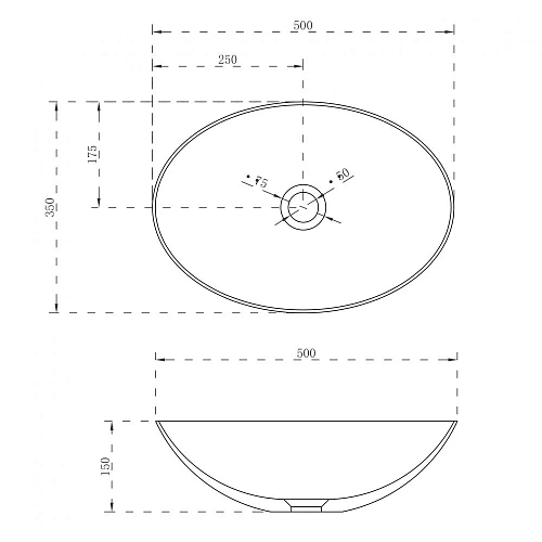Раковина ABBER Stein AS2609 накладная, белая матовая Раковина ABBER Stein AS2609 накладная, белая матовая