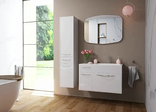 Тумба с раковиной Эстет Barcelona ФР-00003594 900х450 правая, подвесная 2 ящика 1 дверь Тумба с раковиной Эстет Barcelona ФР-00003594 900х450 правая, подвесная 2 ящика 1 дверь