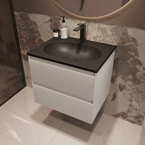 Тумба под раковину Vincea Welle 600 подвесная, белый матовый софт-тач Тумба под раковину Vincea Welle 600 подвесная, белый матовый софт-тач