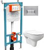 Картинка анонса товара «комплект унитаз подвесной stworki хельсинки clean on dpl eo slim 63429 безободковый + инсталляция vi 511164»