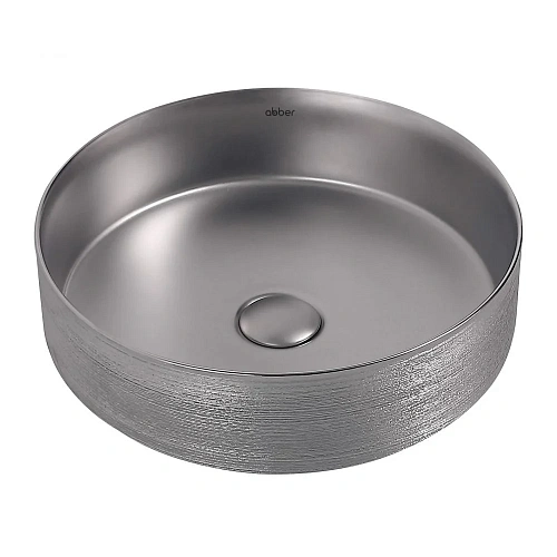 Раковина ABBER Bequem AC2109BSM накладная, серебро матовое Раковина ABBER Bequem AC2109BSM накладная, серебро матовое