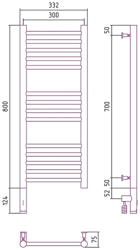 Полотенцесушитель электрический Сунержа Богема 3.0 прямая 800х300 МЭМ левый 12-5804-8030 Белый Полотенцесушитель электрический Сунержа Богема 3.0 прямая 800х300 МЭМ левый 12-5804-8030 Белый