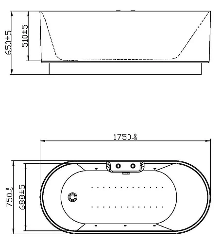 Акриловая ванна Orans NL BT-NL601-FTSI Black 177x75 черная отделка 601FTSI Акриловая ванна Orans NL BT-NL601-FTSI Black 177x75 черная отделка 601FTSI