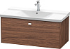 Картинка анонса товара «тумба под раковину duravit brioso br402201021 подвесная 102 см орех темный»