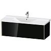 Картинка анонса товара «тумба под раковину duravit xviu xv40180b140 подвесная 121 см черный глянцевый»