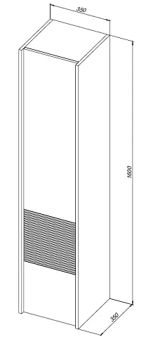 Шкаф-пенал Aquanet Вита 35 00332447 белый матовый Шкаф-пенал Aquanet Вита 35 00332447 белый матовый