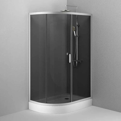 Душевой уголок AM.PM Like W83G-302U120CG64 Slide 120x80, стекло тонированное, профиль матовый серый Душевой уголок AM.PM Like W83G-302U120CG64 Slide 120x80, стекло тонированное, профиль матовый серый