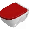 Унитаз подвесной Sanita Luxe Attica Color Red ATCSLWH0111 с сиденьем Soft Close Унитаз подвесной Sanita Luxe Attica Color Red ATCSLWH0111 с сиденьем Soft Close