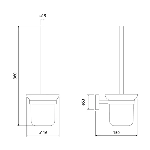 Ершик для унитаза IDDIS Sena SENSBG0i47 черный матовый, матовое стекло Ершик для унитаза IDDIS Sena SENSBG0i47 черный матовый, матовое стекло