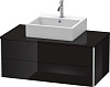 Картинка анонса товара «тумба под раковину duravit xsquare xs491104040 100 см черный глянцевый»