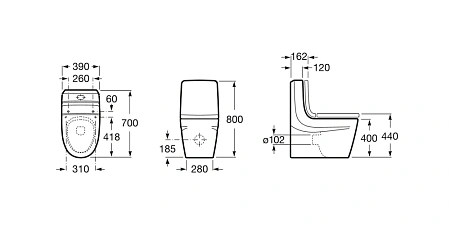 Крышка-сиденье Roca Khroma soft close 801652004 Крышка-сиденье Roca Khroma soft close 801652004