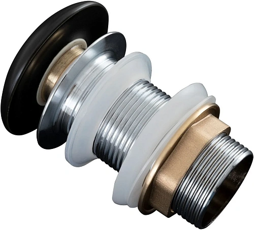 Донный клапан Aquanet черный матовый, без перелива 00330953 Донный клапан Aquanet черный матовый, без перелива 00330953