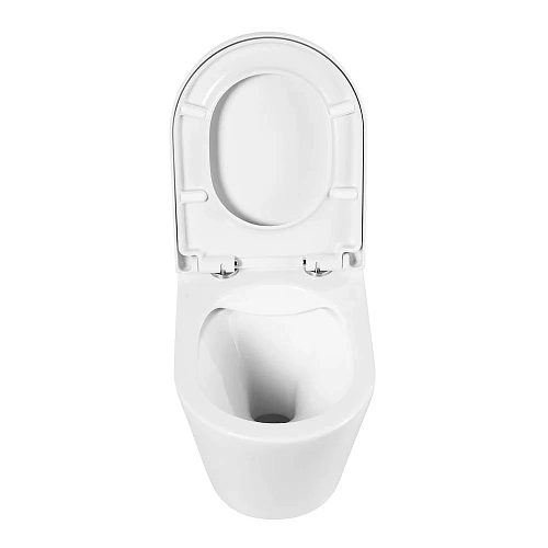 Унитаз подвесной BelBagno FLAY-R BB053CHR/BB865SC безободковый с сиденьем Унитаз подвесной BelBagno FLAY-R BB053CHR/BB865SC безободковый с сиденьем