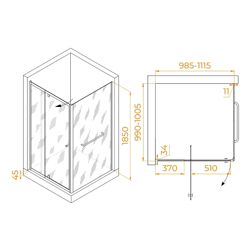 Душевой уголок RGW PA-32-1 (PA-02 + Z-060-1) 1000x1000 мм 410832100-011 хром Easy Clean Душевой уголок RGW PA-32-1 (PA-02 + Z-060-1) 1000x1000 мм 410832100-011 хром Easy Clean