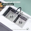 Кухонная мойка Splenka S706.7843.05 с двумя чашами из нержавеющей стали в базу от 80см, сатин Кухонная мойка Splenka S706.7843.05 с двумя чашами из нержавеющей стали в базу от 80см, сатин