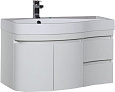 Тумба с раковиной Aquanet Сопрано 95 L белый (2 дверцы 2 ящика) 00169631+00169395 Тумба с раковиной Aquanet Сопрано 95 L белый (2 дверцы 2 ящика) 00169631+00169395